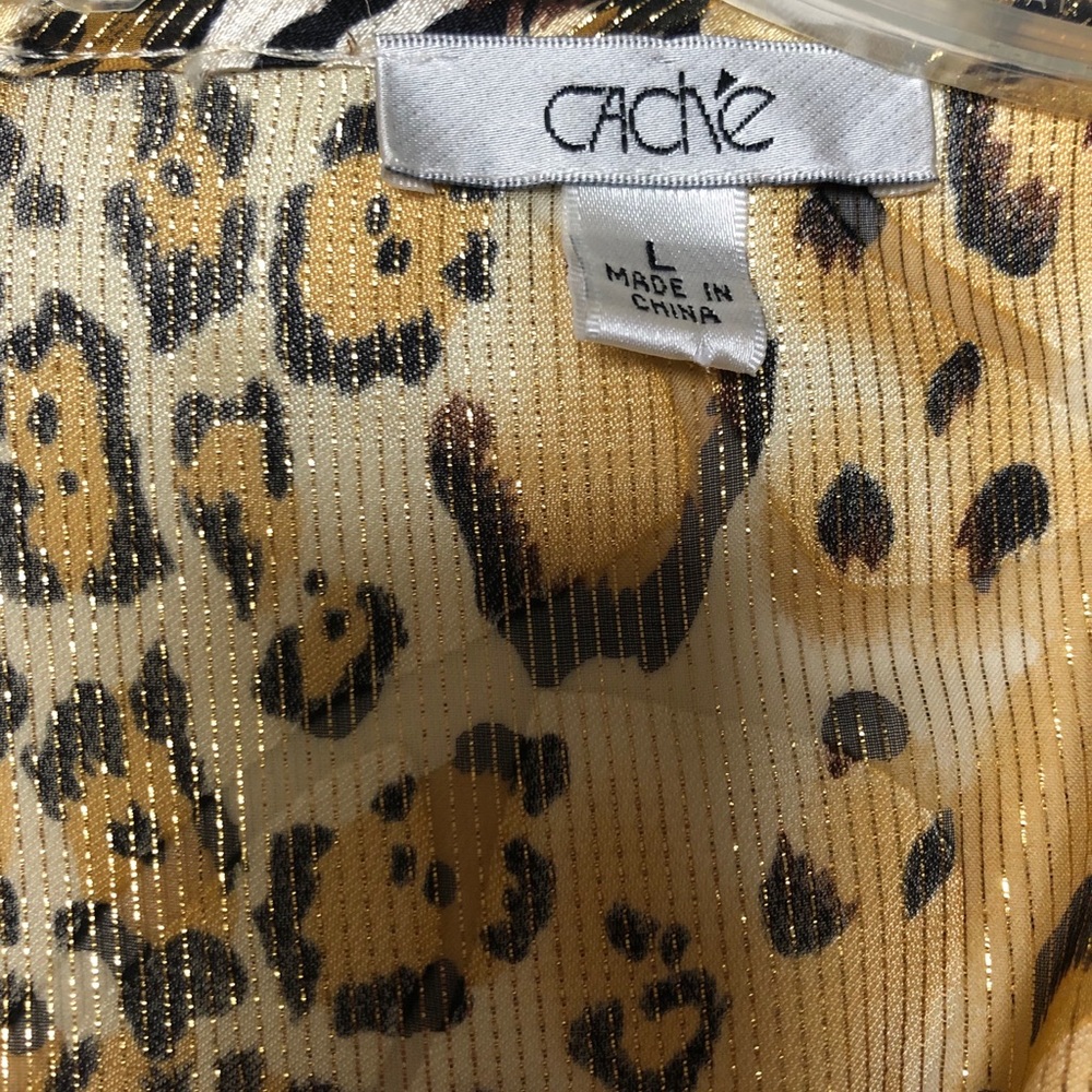 Cache gold leopard blouse - Picture 7 of 7